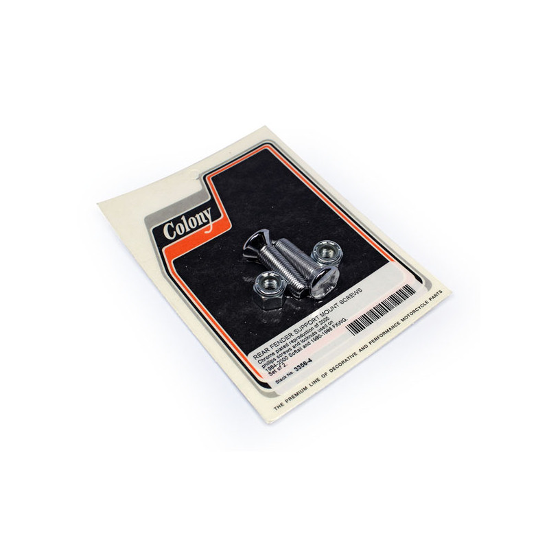 Conjunto de tornillos de soporte guardabarros Colony Cromo