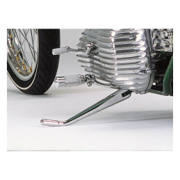 K-Tech, weld-on Diamond jiffy stand. Chrome Universal & required for Kustom-Tech forward controls