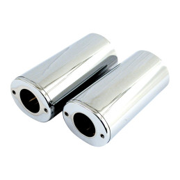 Upper fork slider covers, Std length. Chrome 49-84 FL 86-17 FLS FLSS FLST FLSTC FLSTF (excl. 2007 FLSTF) FLSTFB FLSTFBS FLSTN 80