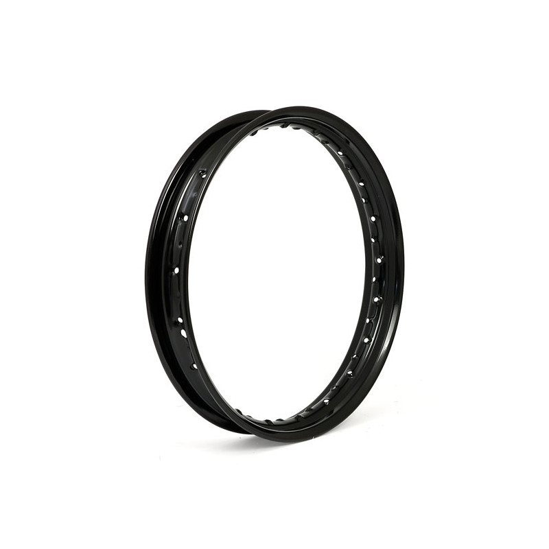 WL wheel rim 2.15x18. Black powder coated steel Front: 30-48 Flathead B.T. 42-43 WLC Rear: 35-52 WLA