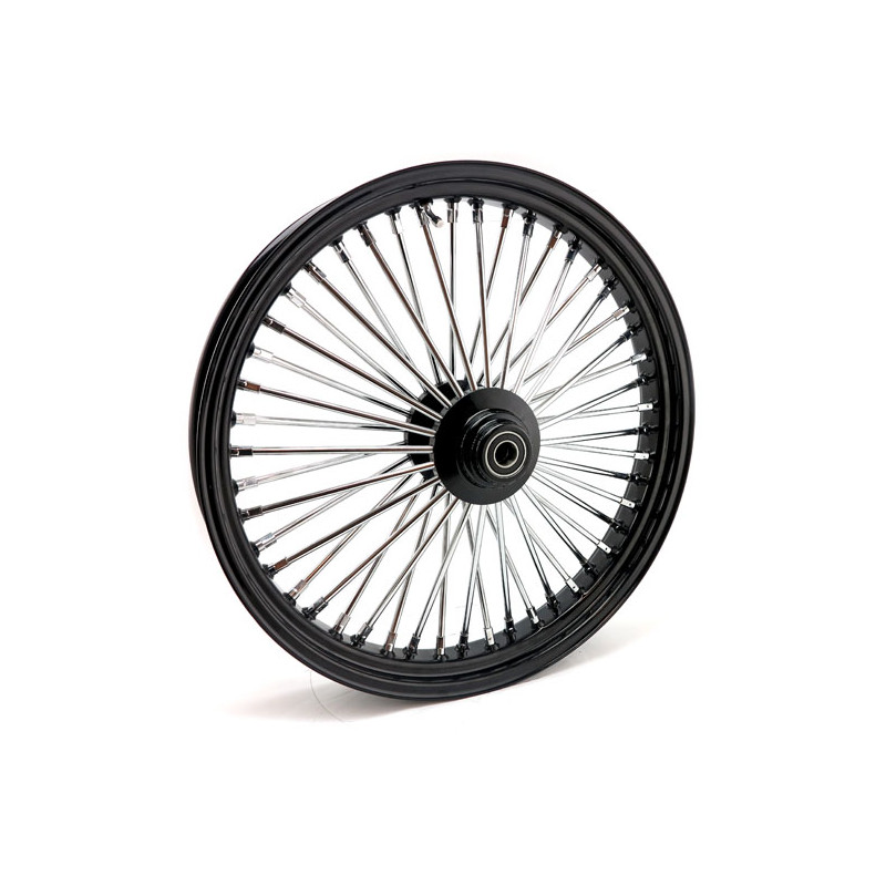 MCS Radial 48 fat spoke front wheel 3.50 x 23 SF black 04-07 Dyna (excl. 04-05 FXDWG)