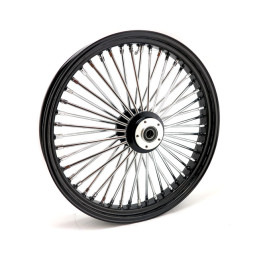 MCS Radial 48 fat spoke front wheel 3.50 x 23 SF black 04-07 Dyna (excl. 04-05 FXDWG)