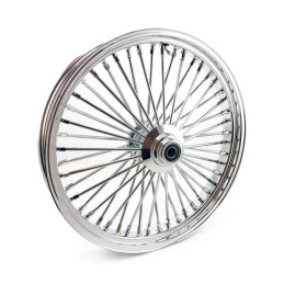 MCS Radial 48 fat spoke front wheel 3.50 x 23 SF chrome 04-07 Dyna (excl. 04-05 FXDWG)