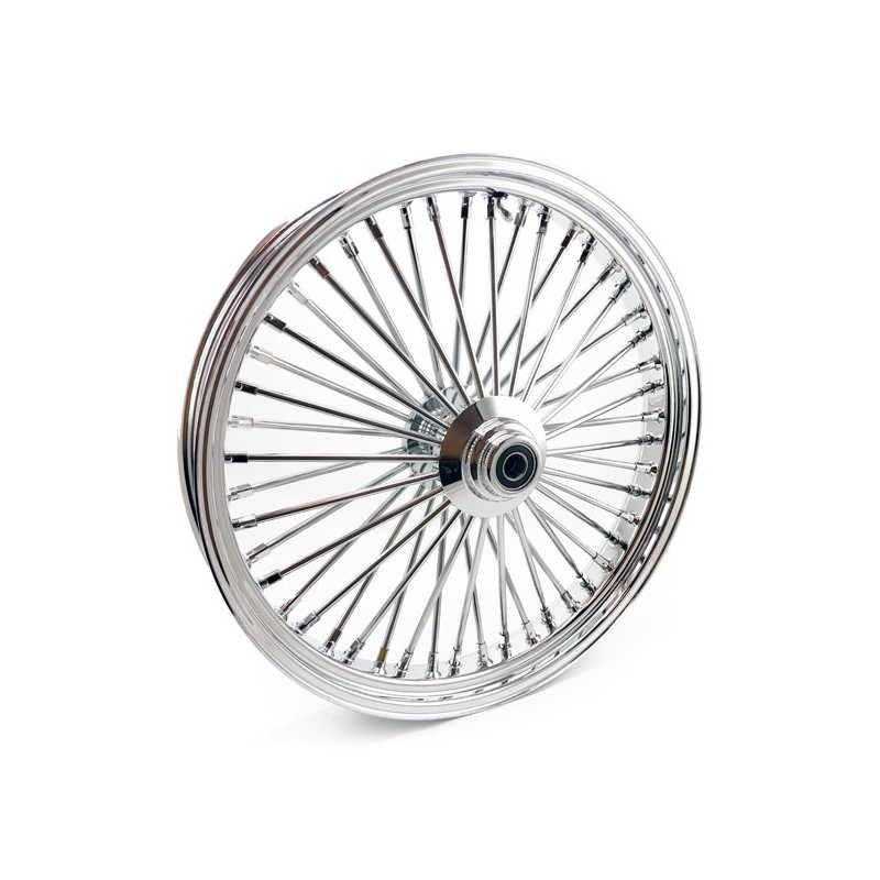 MCS Radial 48 fat spoke front wheel 3.50 x 23 SF chrome 04-07 Dyna (excl. 04-05 FXDWG)