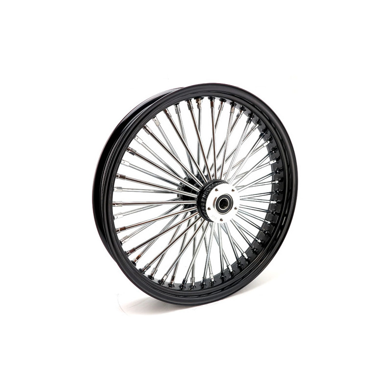 MCS Radial 48 fat spoke front wheel 3.50 x 21 DF black 00-07 Touring (NU)