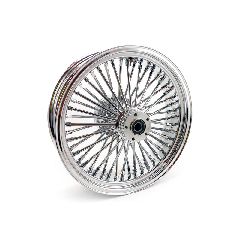 MCS Radial 48 fat spoke rear wheel 5.50 x 18 chrome 08-24 Touring in custom applications only (see note)