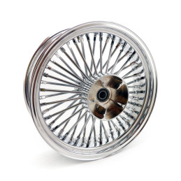 MCS Radial 48 fat spoke rear wheel 5.50 x 18 chrome 08-24 Touring in custom applications only (see note)