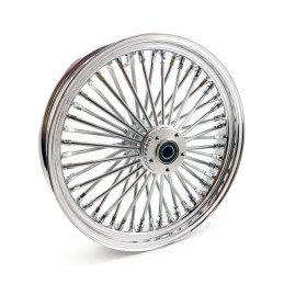 MCS Radial 48 fat spoke front wheel 3.50 x 18 SF chrome 04-07 Dyna (excl. 04-05 FXDWG)