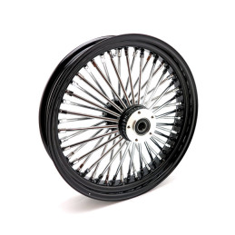 MCS Radial 48 fat spoke front wheel 3.50 x 18 DF black 00-07 Touring 02-07 Vrod(NU)