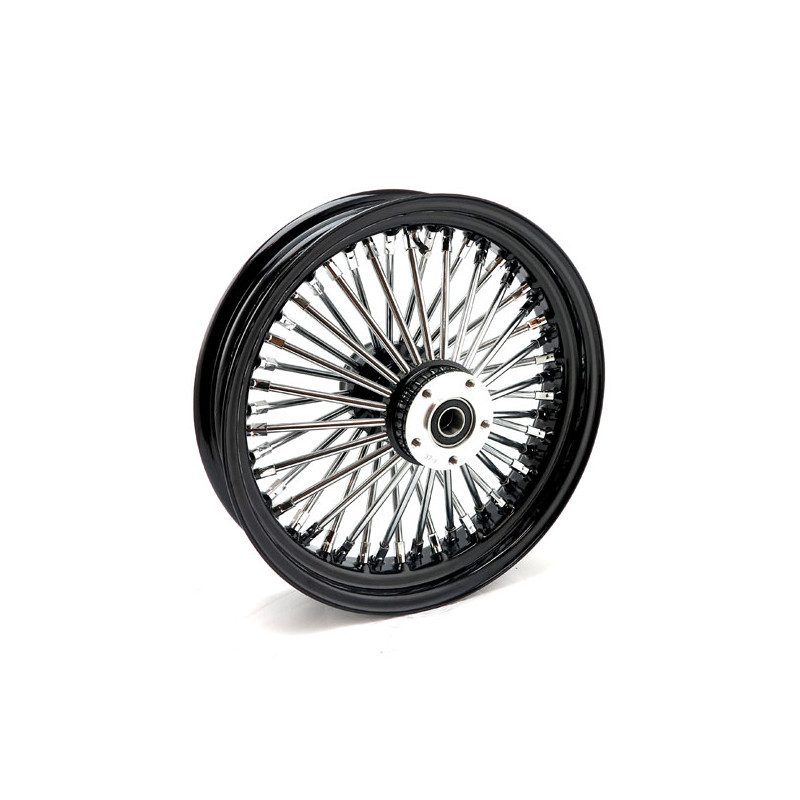 MCS Radial 48 fat spoke rear wheel 3.50 x 16 black 06-07 Dyna 02-07 Touring 05-07 XL (NU)