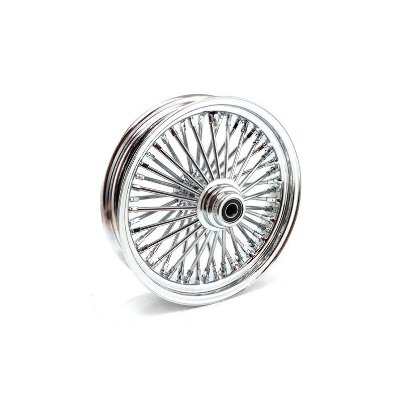 MCS Radial 48 fat spoke front wheel 3.50 x 16 SF chrome 04-07 Dyna (excl. 04-05 FXDWG)