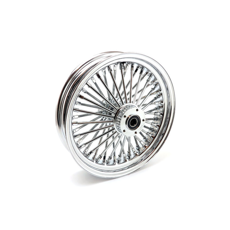 MCS Radial 48 fat spoke front wheel 3.50 x 16 DF chrome 00-07 Touring (NU)