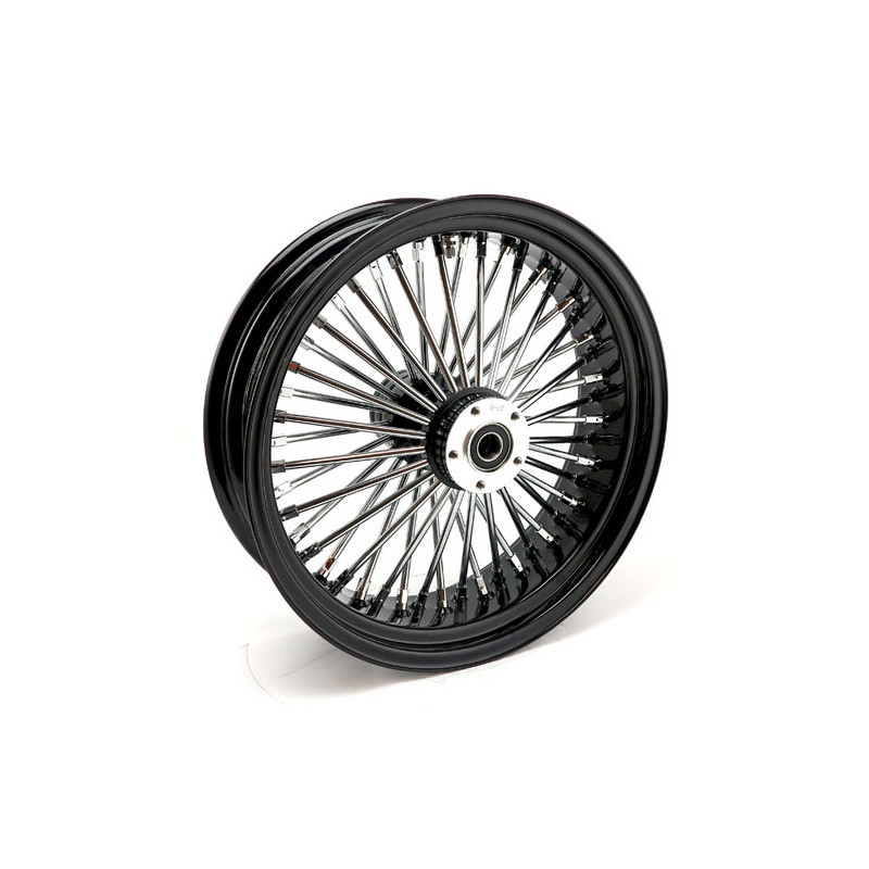 MCS Radial 48 fat spoke rear wheel 5.50 x 18 black 02-07 Touring 02-06 V-Rod (NU)