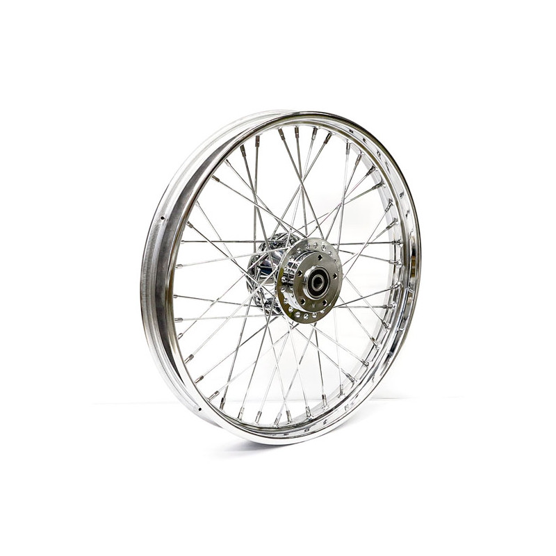 2.15 x 21 front wheel 40 spokes chrome 00-03 FXD/B/C/L 00-05 XL(NU) with dual disc