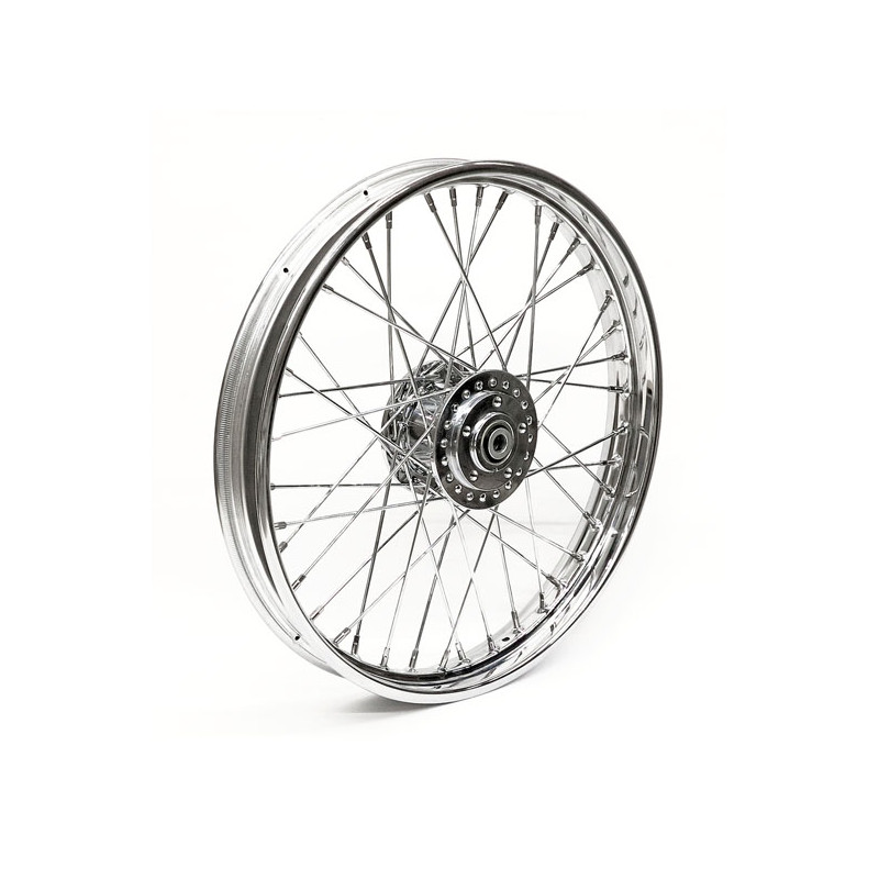 2.15 x 21 front wheel 40 spokes chrome 78-83 FX XL with dual disc