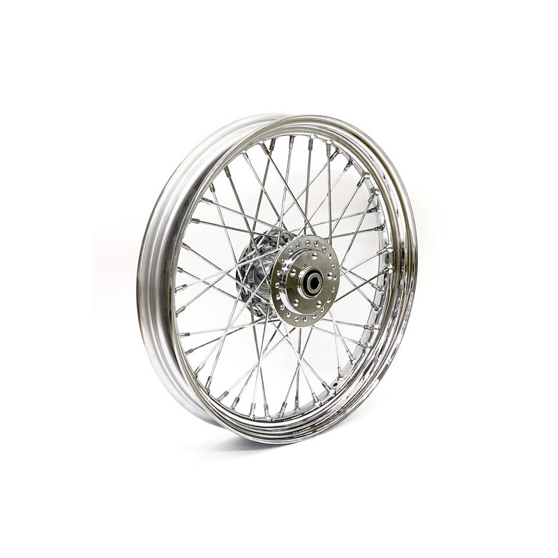 Roata față 2.50 x 19 cu 40 spițe cromate