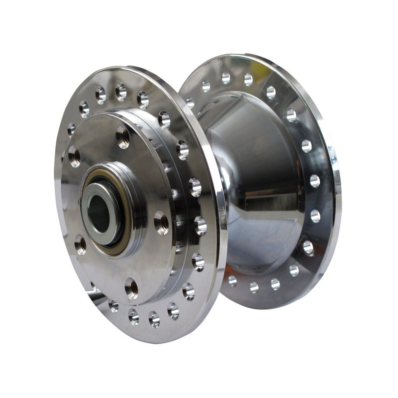 WHEEL HUB FRONT, CHROME. DUAL DISC 84-99 FX XL DYNA(NU)