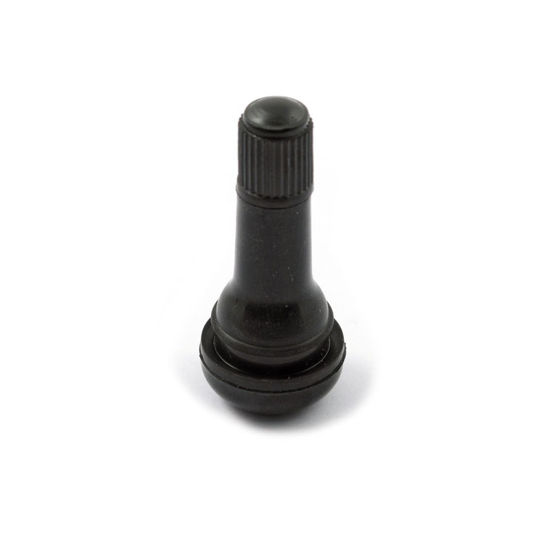 Press-in tubeless valve stem. Plastic black cap MOST TOURING MODELS & V-ROD
