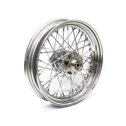 Rueda de doble brida 3.00 X 16 con 40 radios cromados