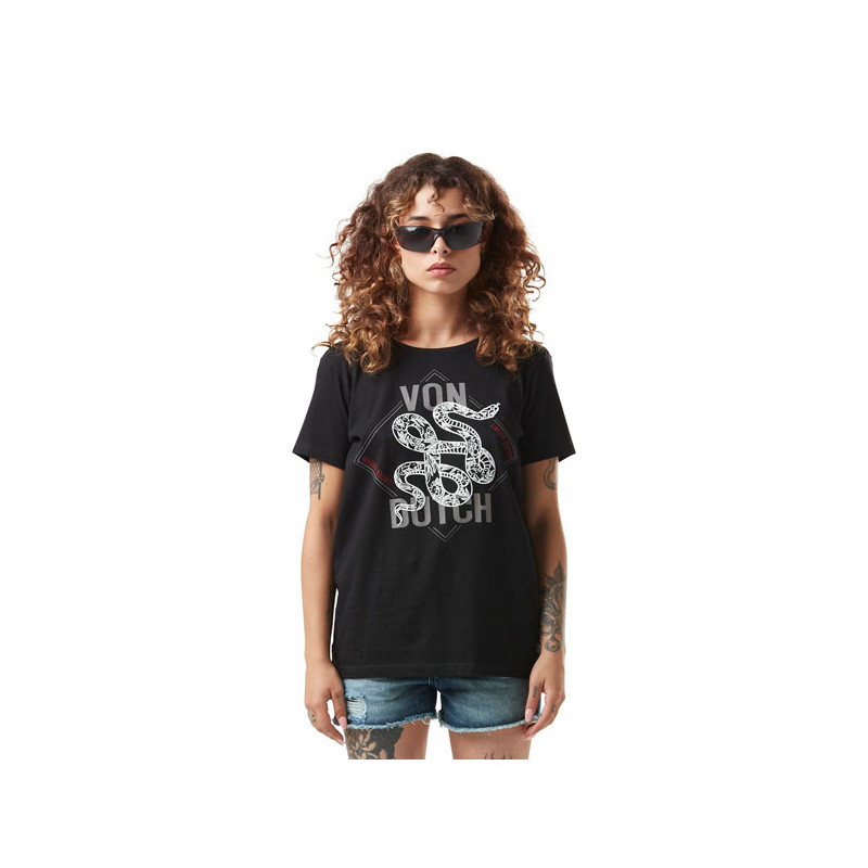 Von Dutch Printed t-shirt snake black women L