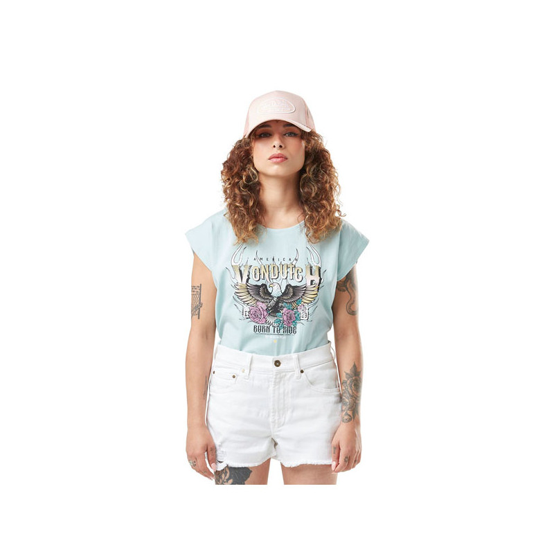 Von Dutch Printed t-shirt light blue women XL