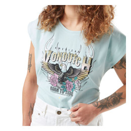 Von Dutch tištěné tričko světle modré dámské M