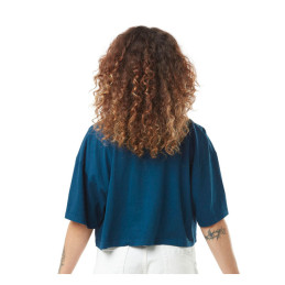 Von Dutch Crop top t-shirt loose blue women L