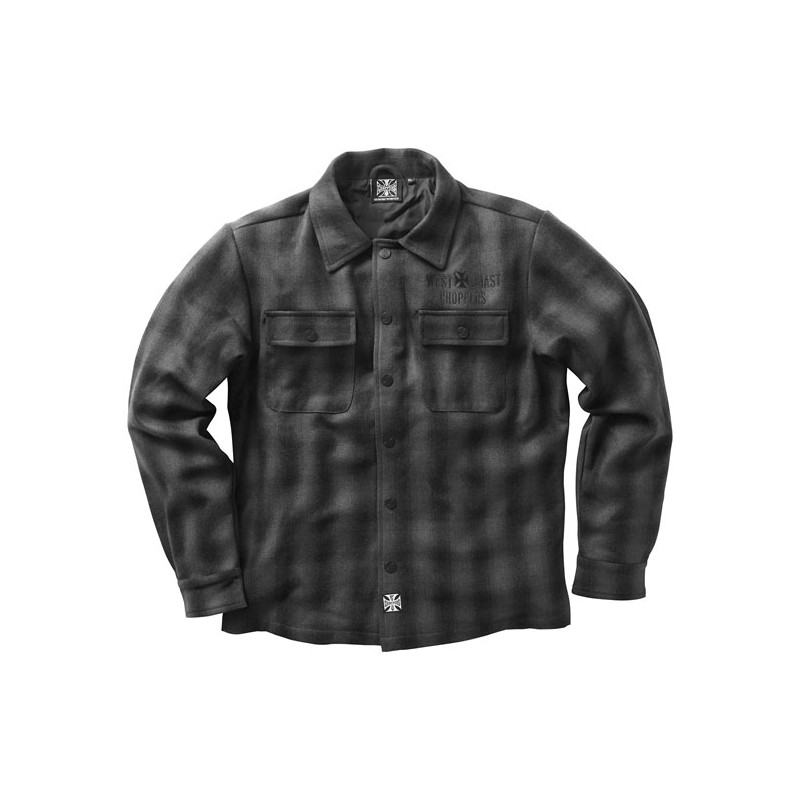WCC Wool lined Plaidshirt charcoal/black 2XL