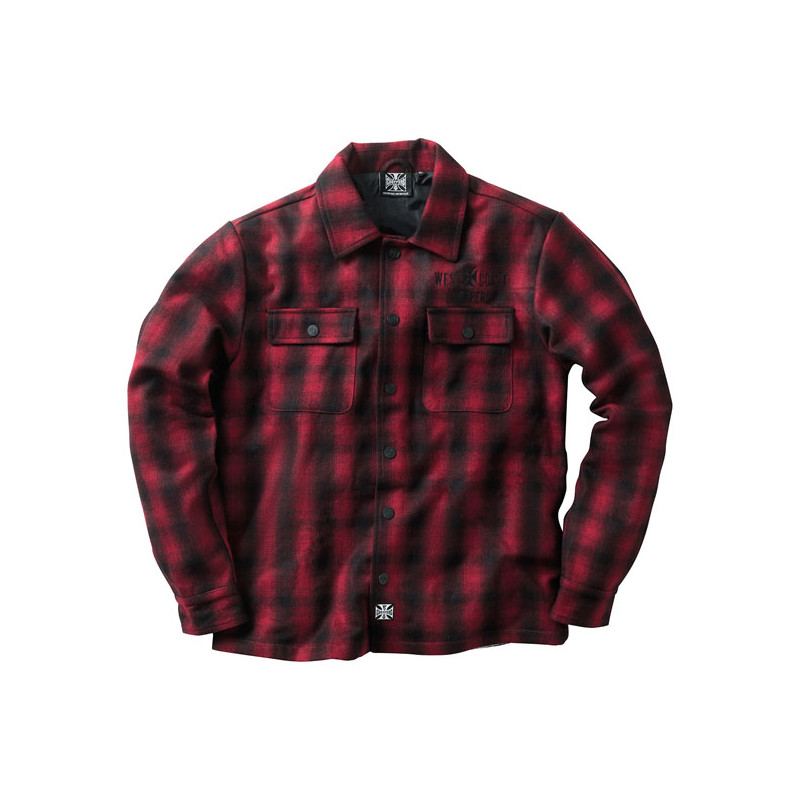 WCC Wool lined Plaidshirt red/black M