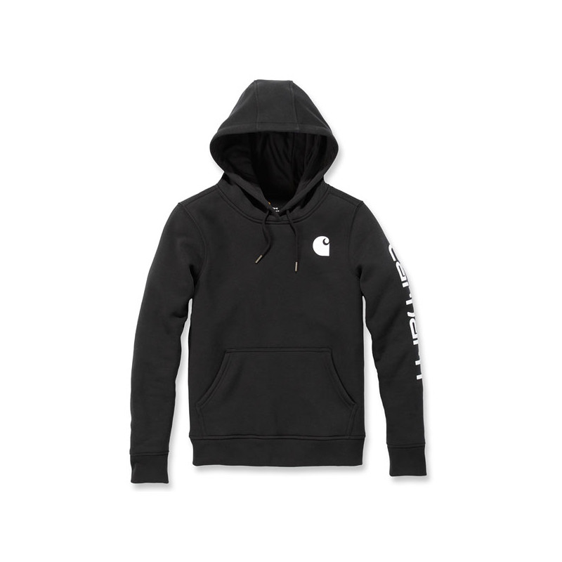 Bluza damska Carhartt z logo na rękawie kolor czarny rozmiar XL