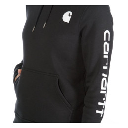 Bluza damska Carhartt z logo na rękawie kolor czarny rozmiar XL