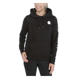 Bluza damska Carhartt z logo na rękawie kolor czarny rozmiar XL