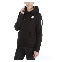 Bluza damska Carhartt z logo na rękawie kolor czarny rozmiar XL