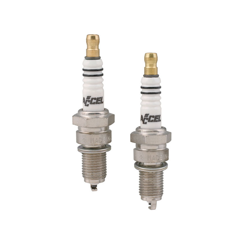 Accel, U-groove platinum spark plug set. 14mm L78-82 FL L78-79 FX 84-99 Evo B.T. (excl. Twin Cam) (NU)