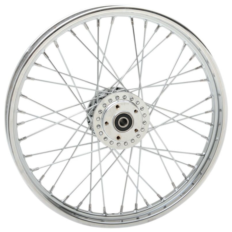 Přední kolo 21"x2 s chromovaným výpletem