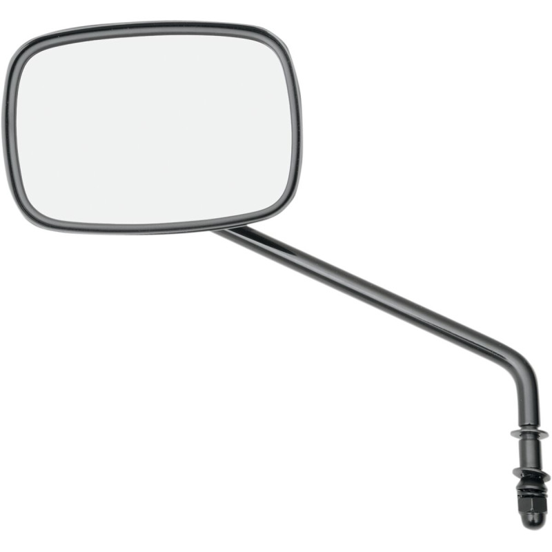 Oglindă Rectangulară Neagră cu Stem Lowrider