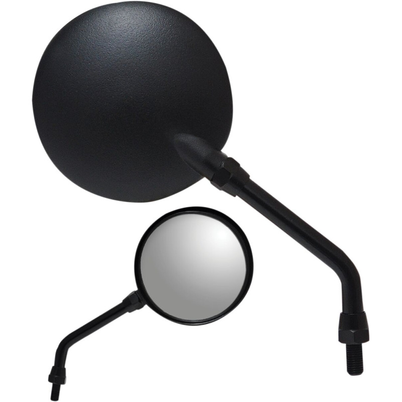 MIRROR PU ROUND BLACK 