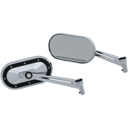 MIRROR HEAVY IND CHR/BLK 