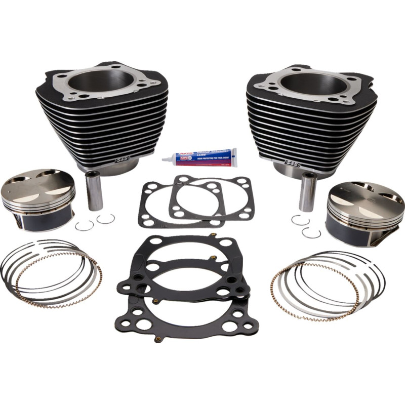 Cylinder zestaw 124 M8 czarna linka