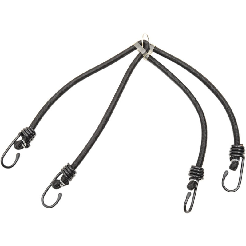 Cuerda elástica negra 24" 4 ganchos