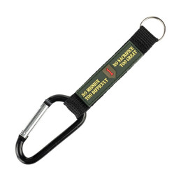 Army Surplus No Mission/Sacrifice carabiner hook Total lengt of key ring including carabiner: 18 cm. Carabiner: 8 x 4 cm 