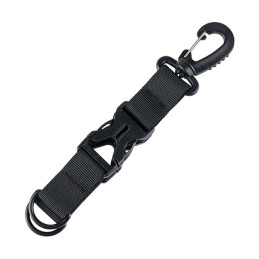 Army Surplus Carabiner keychain holder black One size