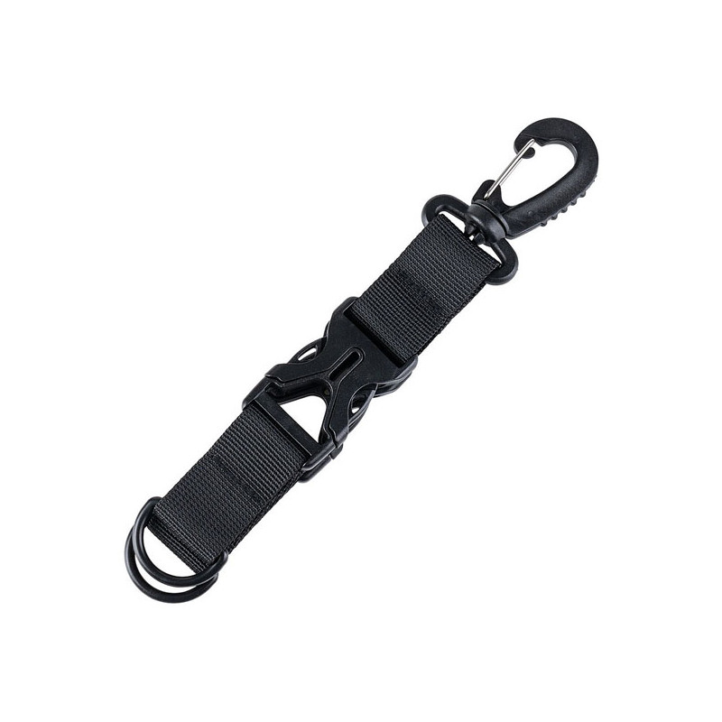 Army Surplus Carabiner keychain holder black One size