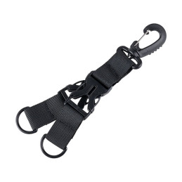 Army Surplus Carabiner keychain holder black One size