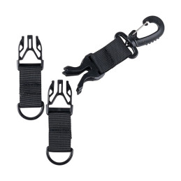 Army Surplus Carabiner keychain holder black One size
