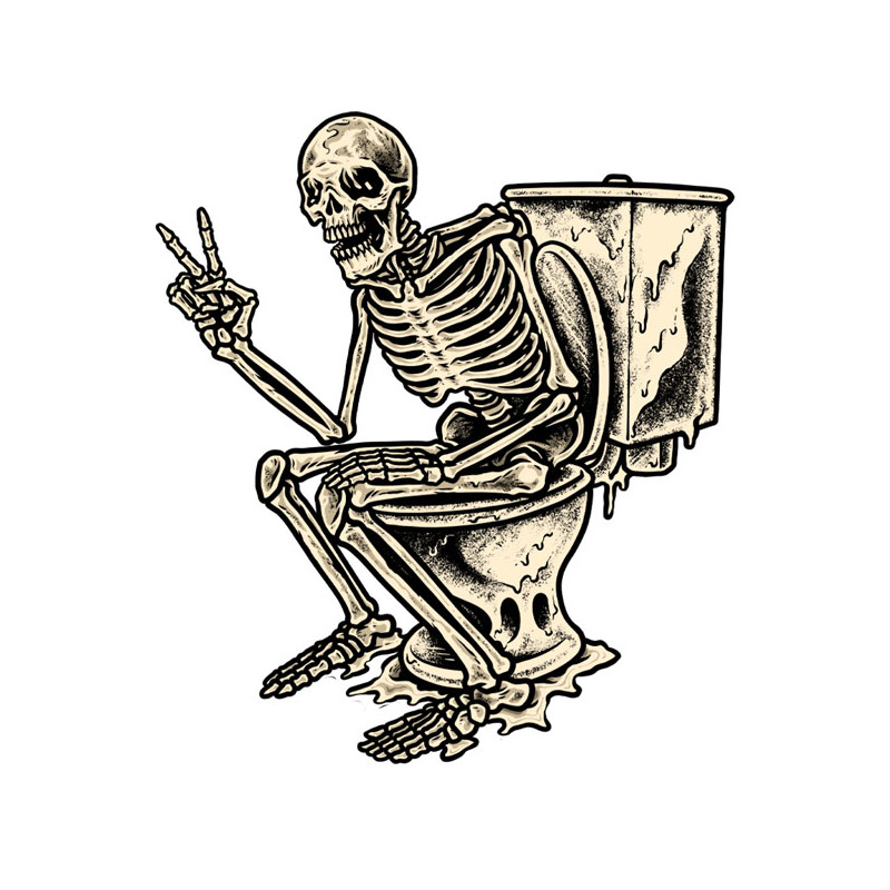 Lethal Threat 2 Shits sticker 3 x 4.5 inch