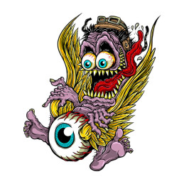 Pegatina Ojo Volador Monster Lethal Threat 3x4.5