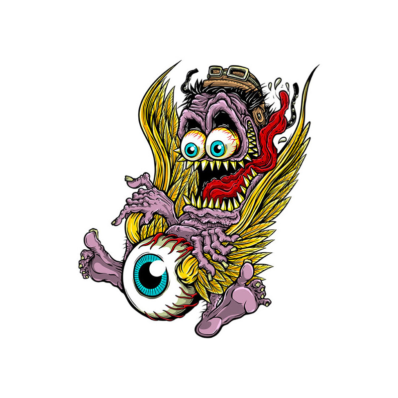 Naklejka Lethal Threat Potwór Latające Oko 3 x 4,5 cala