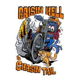 Lethal Threat Chasin Tail nálepka 3 x 4,5 palca