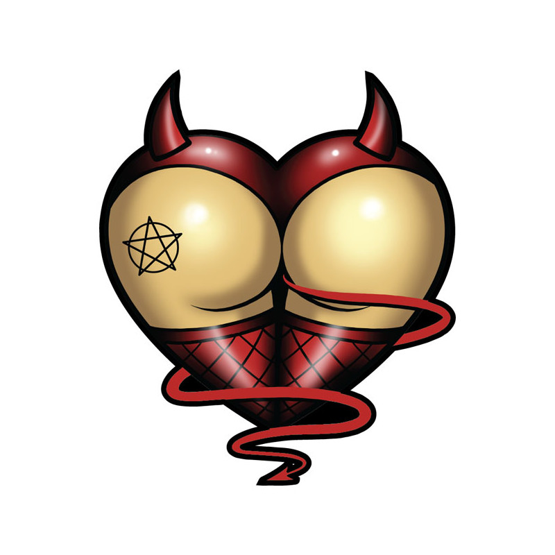 Lethal Threat Devil Ass sticker 3 x 4.5 inch